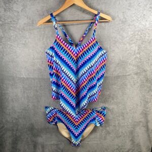 Swimsuits for All Tankini Swimsuit‎ Size 16 2 Piece Beach Boho Vacation Resort